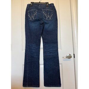 Wrangler Q-Baby Womens Bootcut Jeans Size 7/8 Dark Wash Denim Stretch Comfortabl